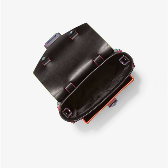 Michael Kors Manhattan Messenger Iridescent Crossbody Metallic Satchel Bag - Picture 2 of 6